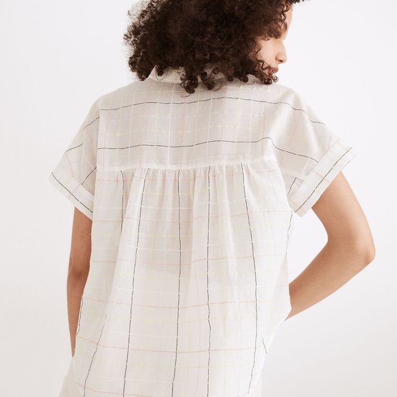 Madewell Hilltop Short in Neon Windowpane - Picture 2 of 6